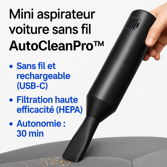 Mini aspirateur voiture Autocleanpro