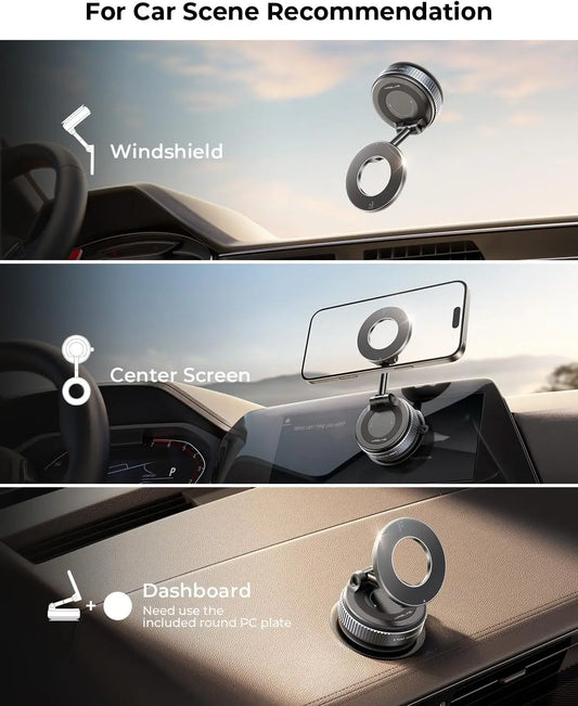 🚗 [NOUVEAUTÉ 2025] Support Téléphone Magnétique Ultra Puissant – Fixation Ventouse & MagSafe